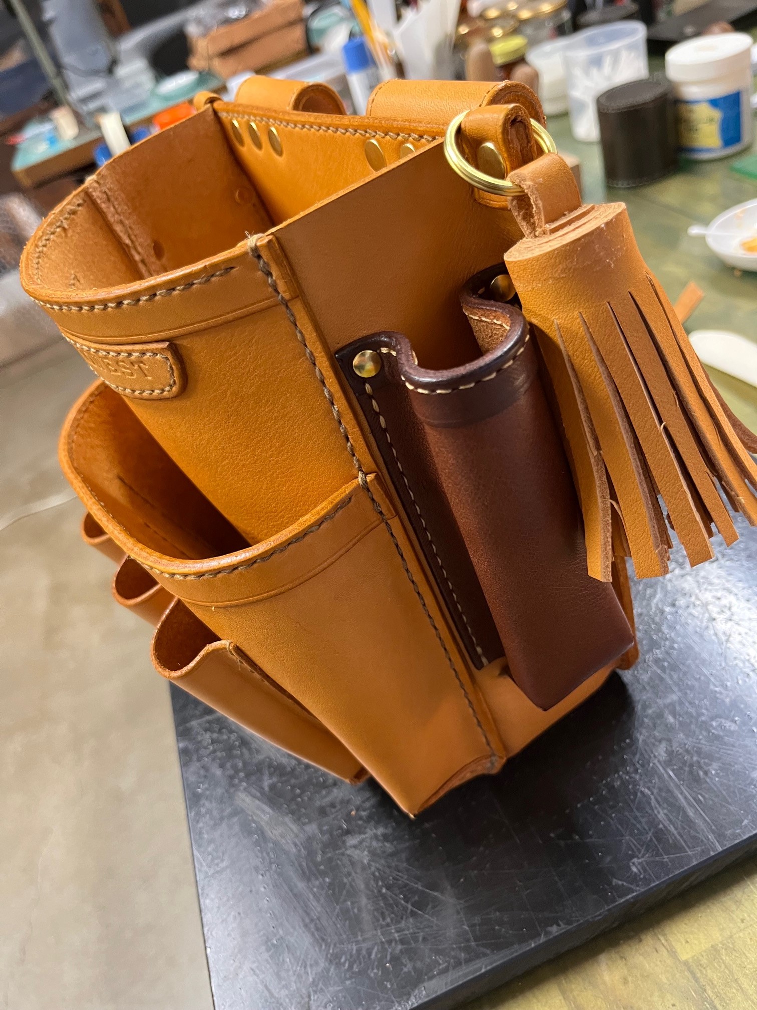 応用コース作品（長財布やトートなど）